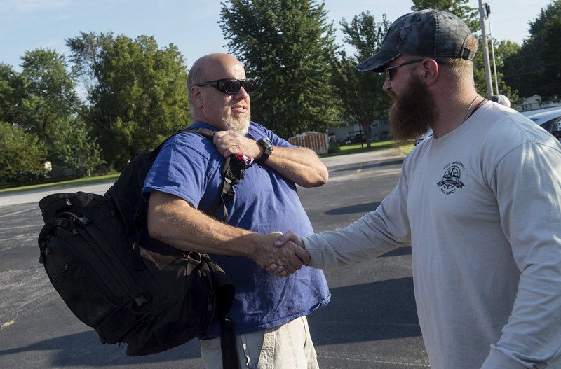 Group preparing for 22-kilometer Ruck March